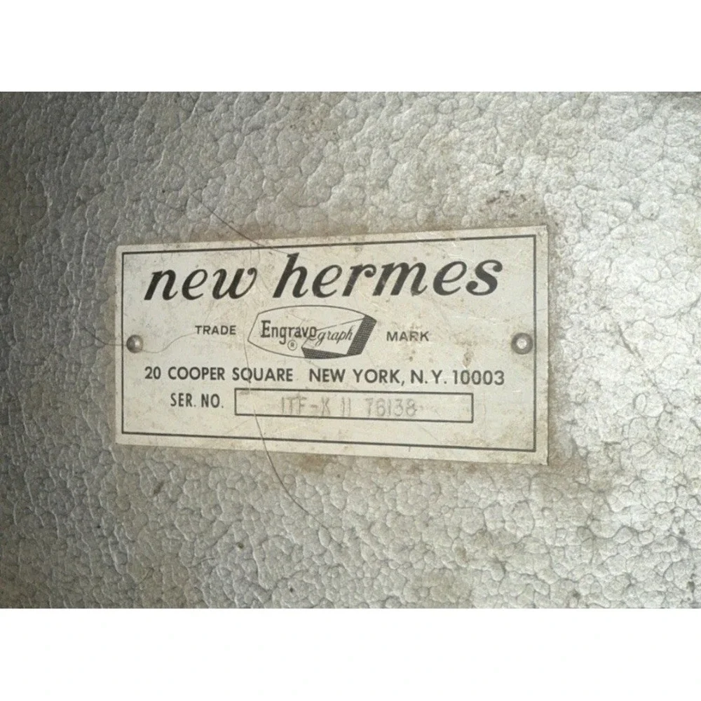New Hermes Engravograph parts 3 Pc circular engraving dial numbers Letters Tray